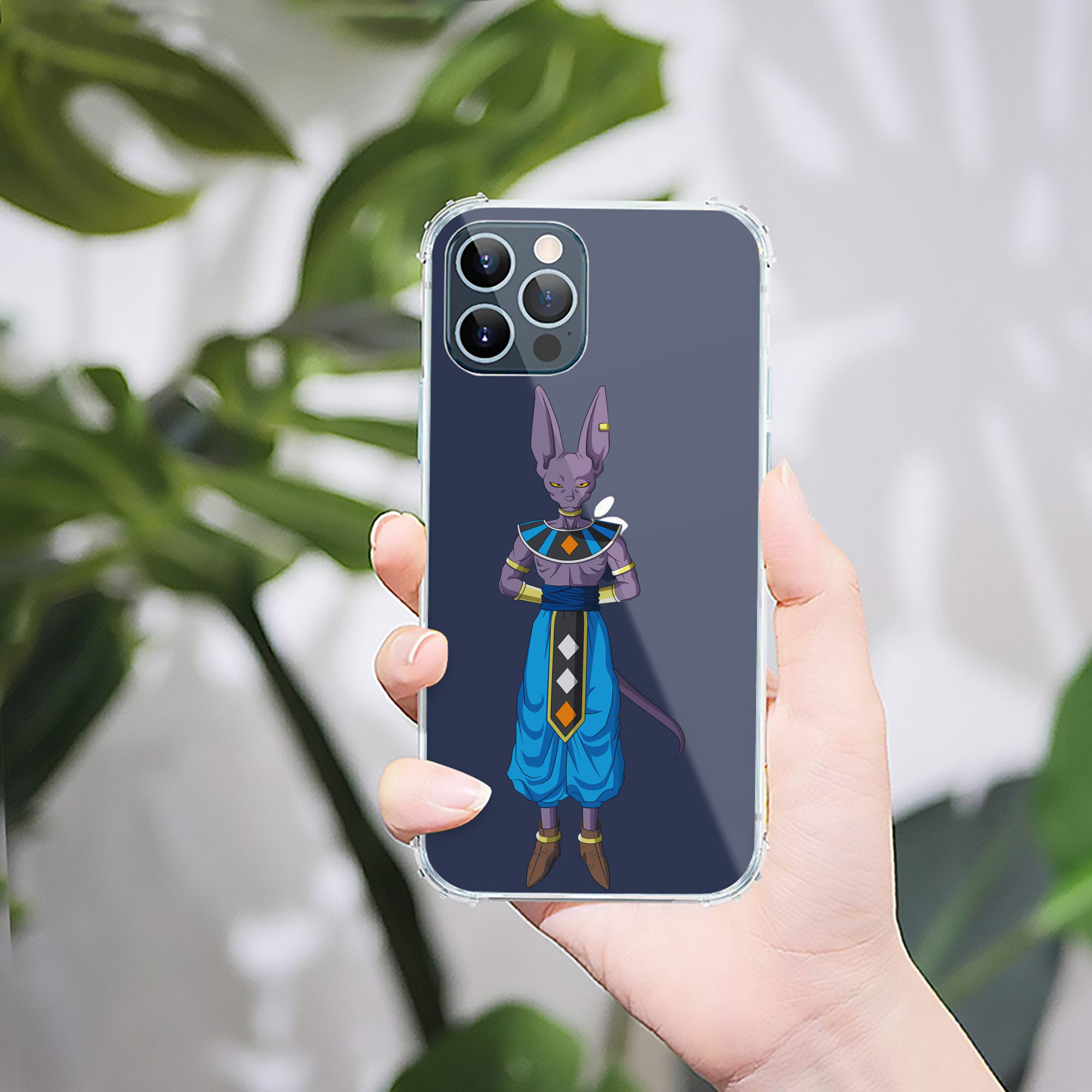 （画像用） ドラゴンボール ビルス 破壊神ビルス DRAGON BALL Beerus Birusu 【iPhone 12シリーズ対応】透明スマホケース（クリアソフトケース）